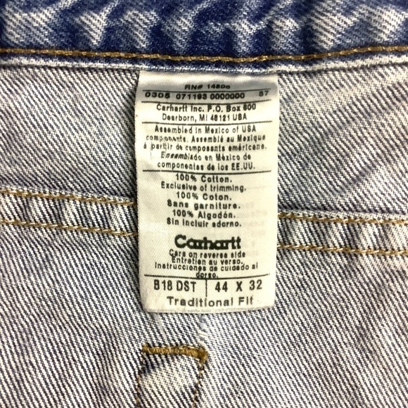 Carhartt Men's Traditional Fit Denim Jeans 44x32 - Picture 7 of 9